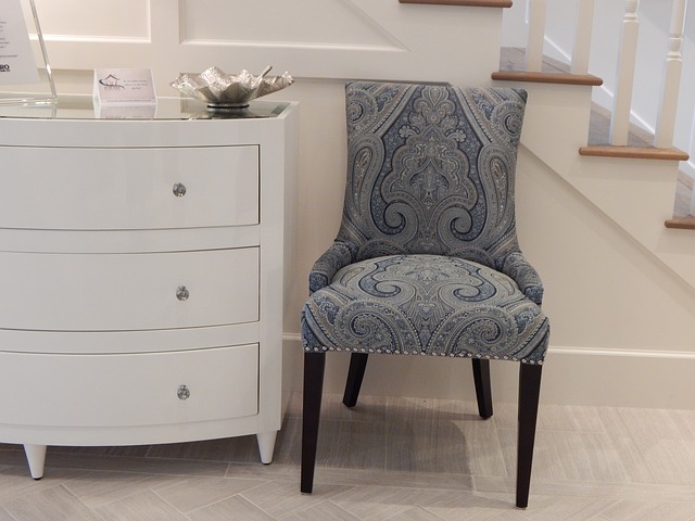Upholstered armchair repaired and reupholstered by Speedy Furniture Repair